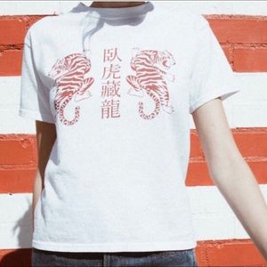 White and red tiger shirt